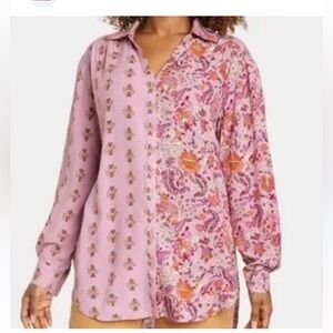 NWT -  Knox Rose Totally Cool Buttondoen floral shirt and/or dress.